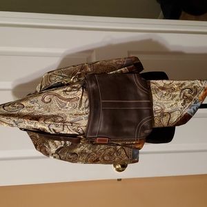 Brown Distressed leather Coach Crossbody.